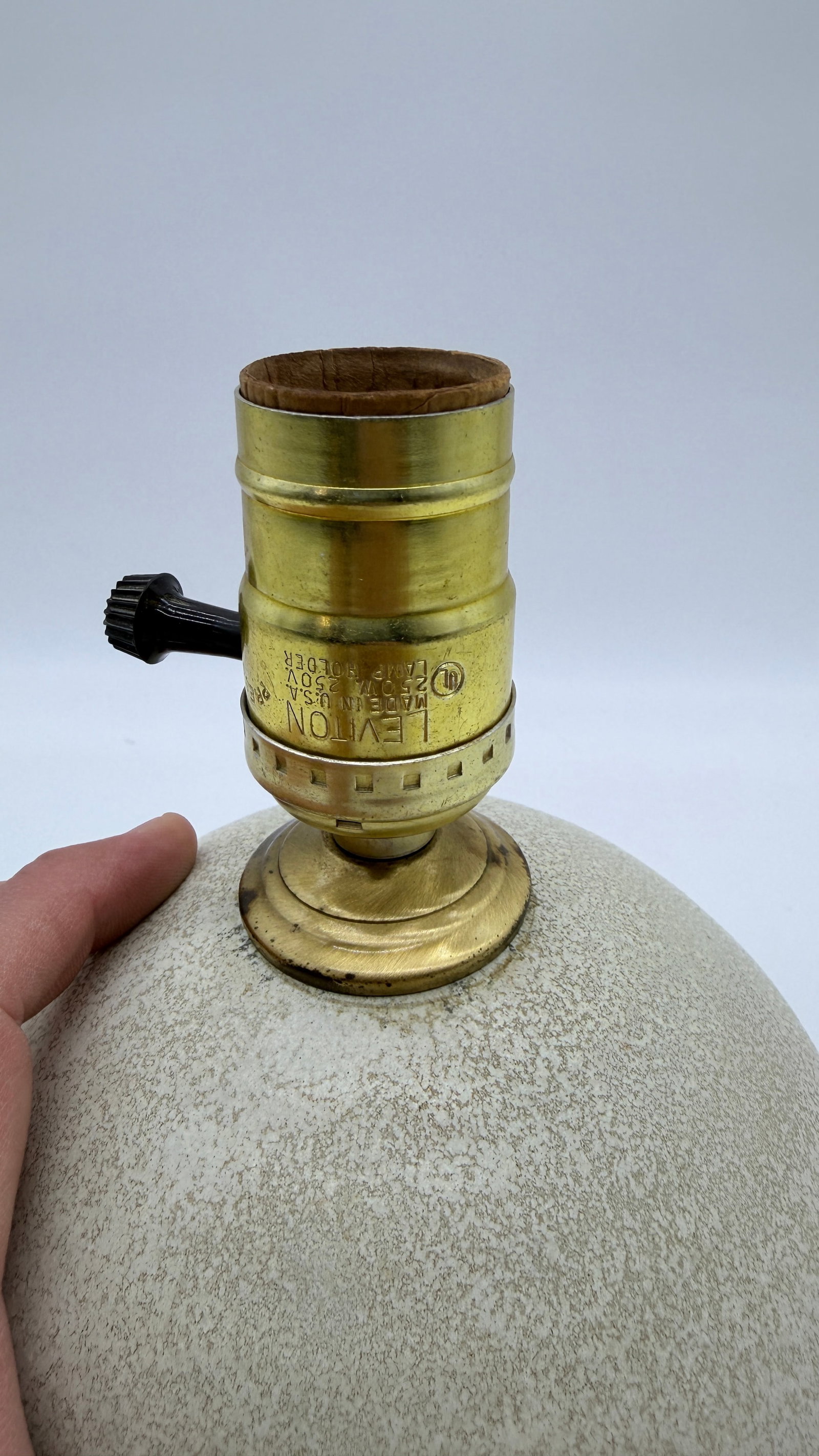 Vintage Steve & Miky Cunningham Studio Pottery Sphere Ball Lamp, Iowa, Circa 1980s–1990s - 5