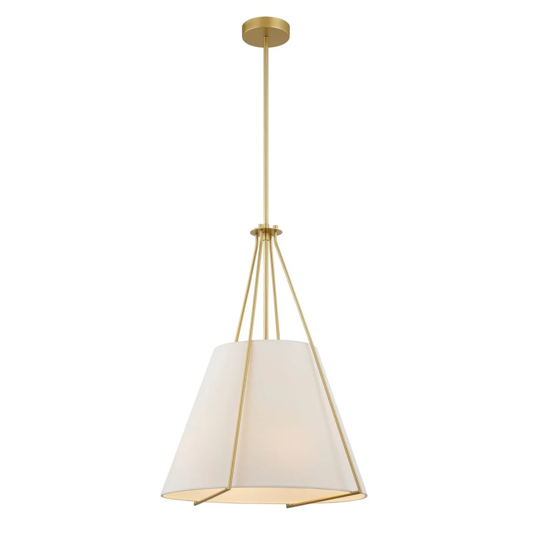 Pair of Adaline Gold & White Pendants - 2