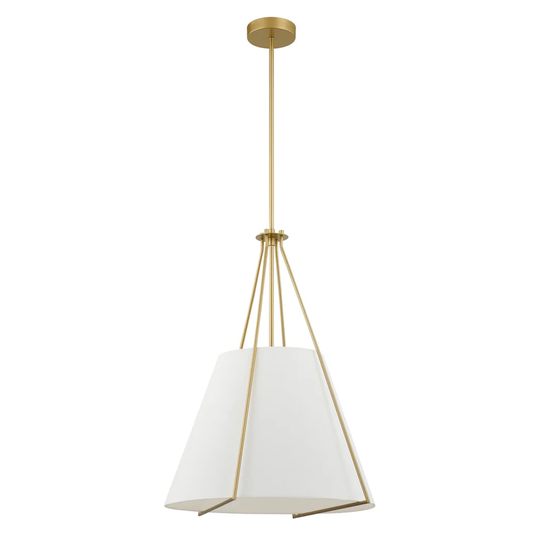Pair of Adaline Gold & White Pendants - 3