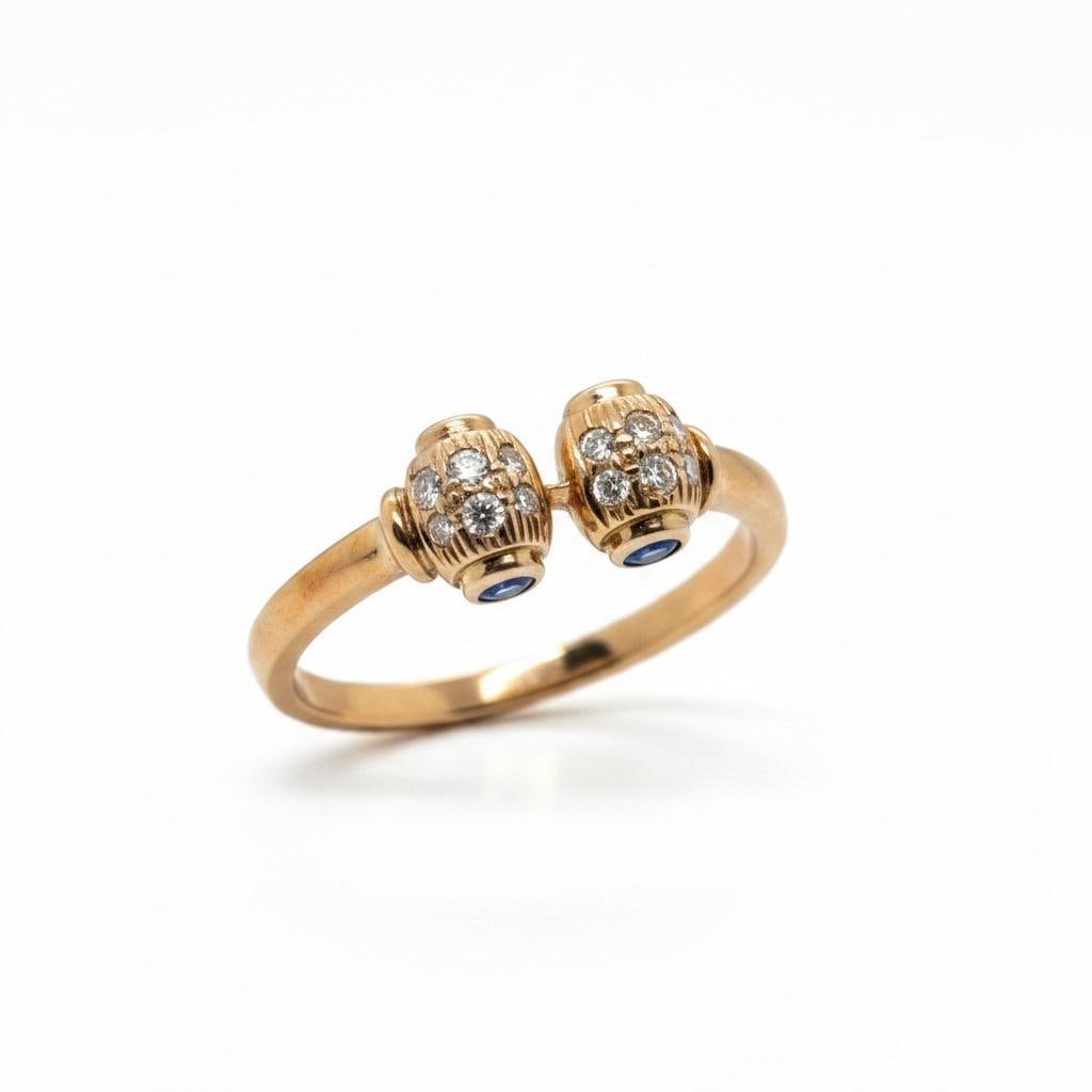 Mid 20th Century Pretty Little Rose Gold Ring, Size 6 - 3