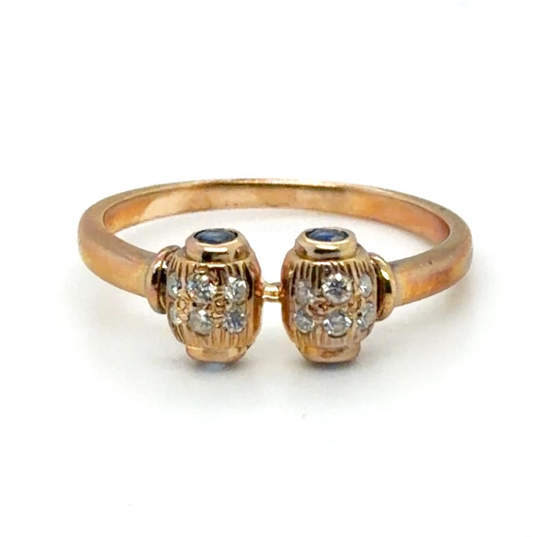 Mid 20th Century Pretty Little Rose Gold Ring, Size 6 - 4