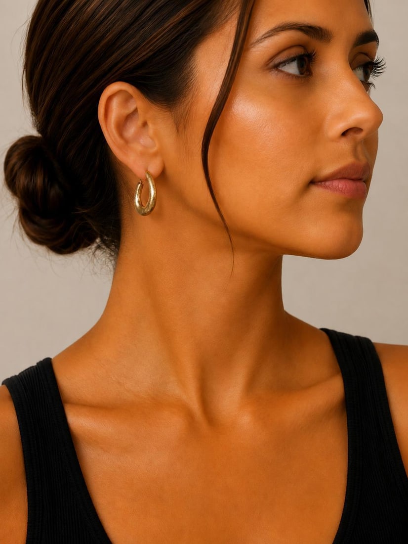 Late 20th Century Pair of 14k Yellow Gold Clip-on Earrings - 2