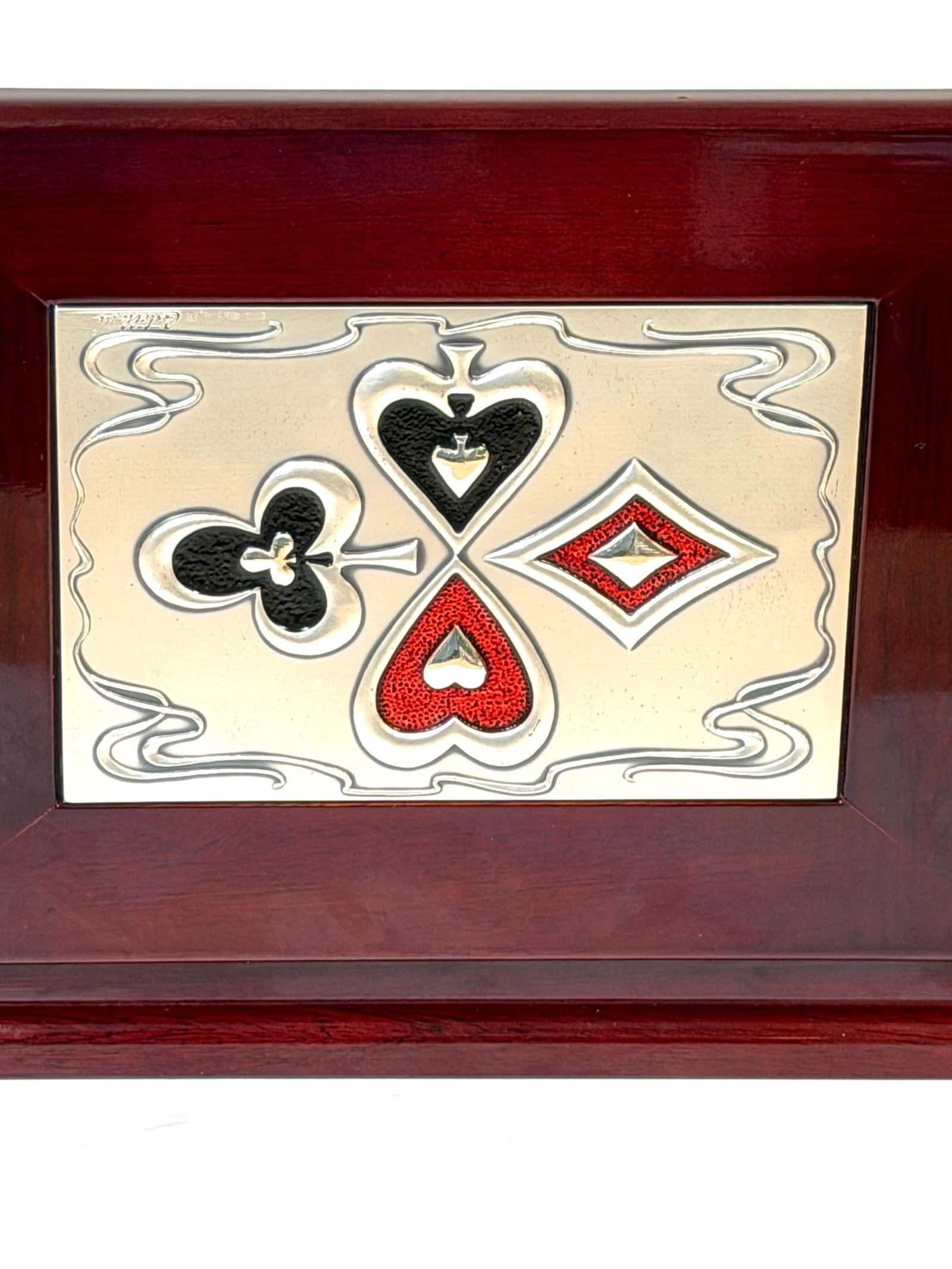 Mid-Century Modern Sterling Silver & Enamel Playing Card Box, Castellini, Italy - 7