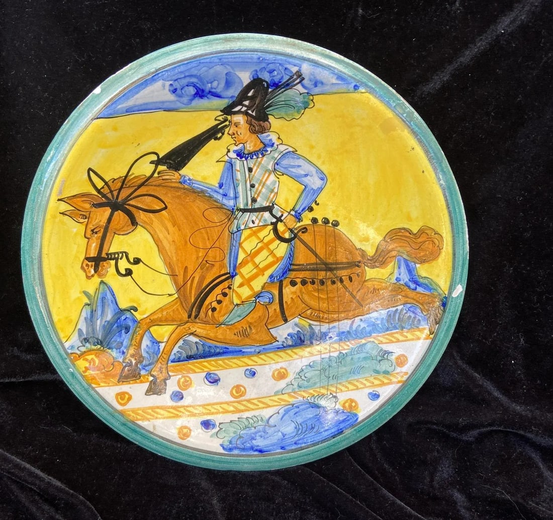 Vintage Italian Montelupo Maiolica Pottery Charger - 2