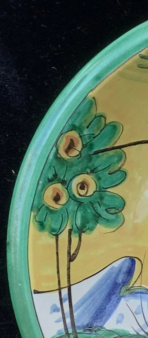 Vintage Italian Montelupo Maiolica Pottery Charger - 4