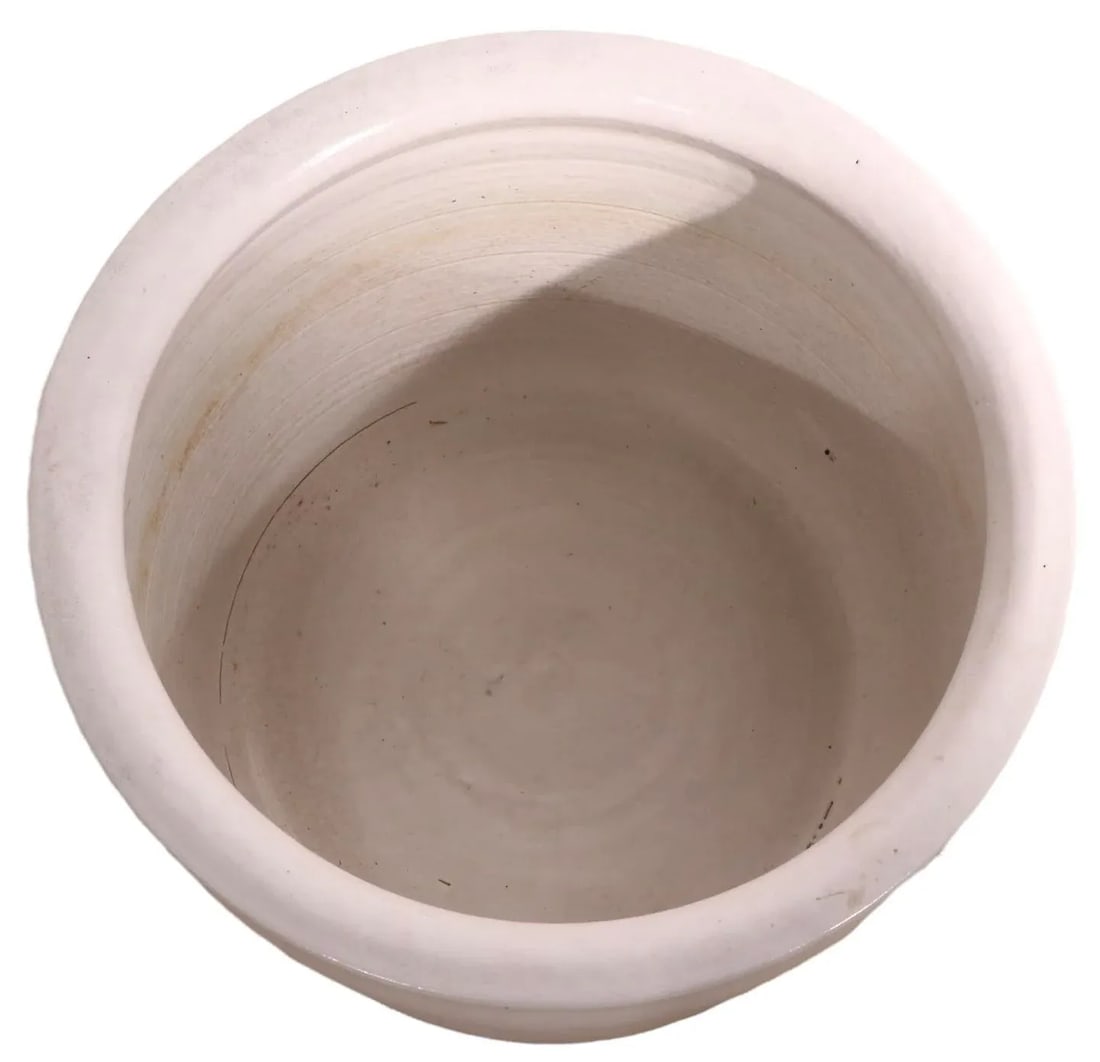 Large Mid Century White Planter Att. To Architectural Pottery - 4