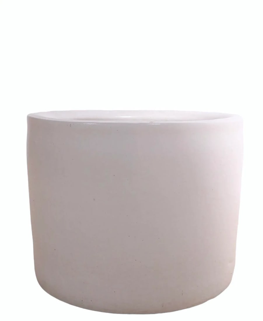 Large Mid Century White Planter Att. To Architectural Pottery - 5