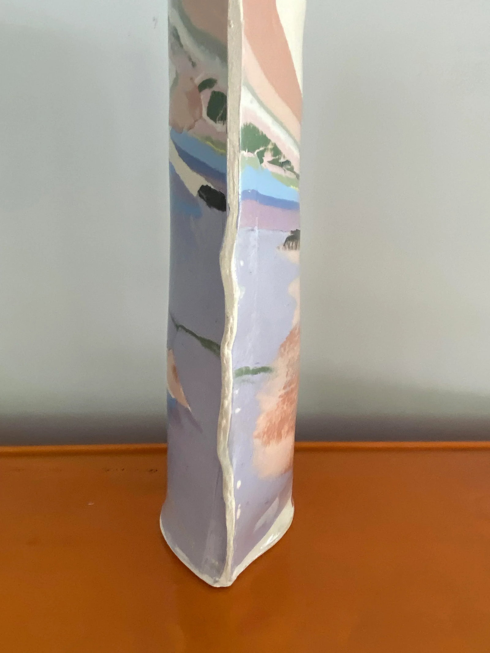 Vintage 1980s Large Abstract Studio Pottery Vase – Signed Kamrass/Kiok Nyc - 7