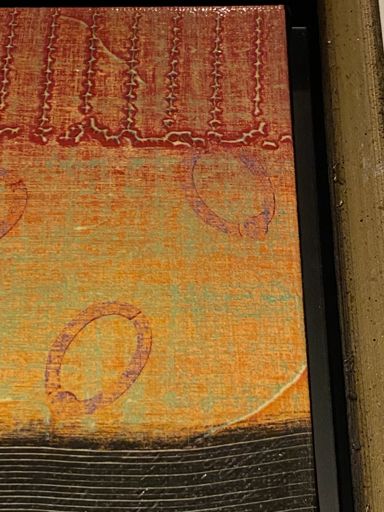 Rebecca Koury Acrylic Modernist Abstract Painting, Signed - 9