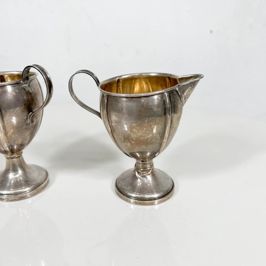 1940s M Fred Hirsch Mfh Elegant Sterling Silver Sugar Creamer Set - 7