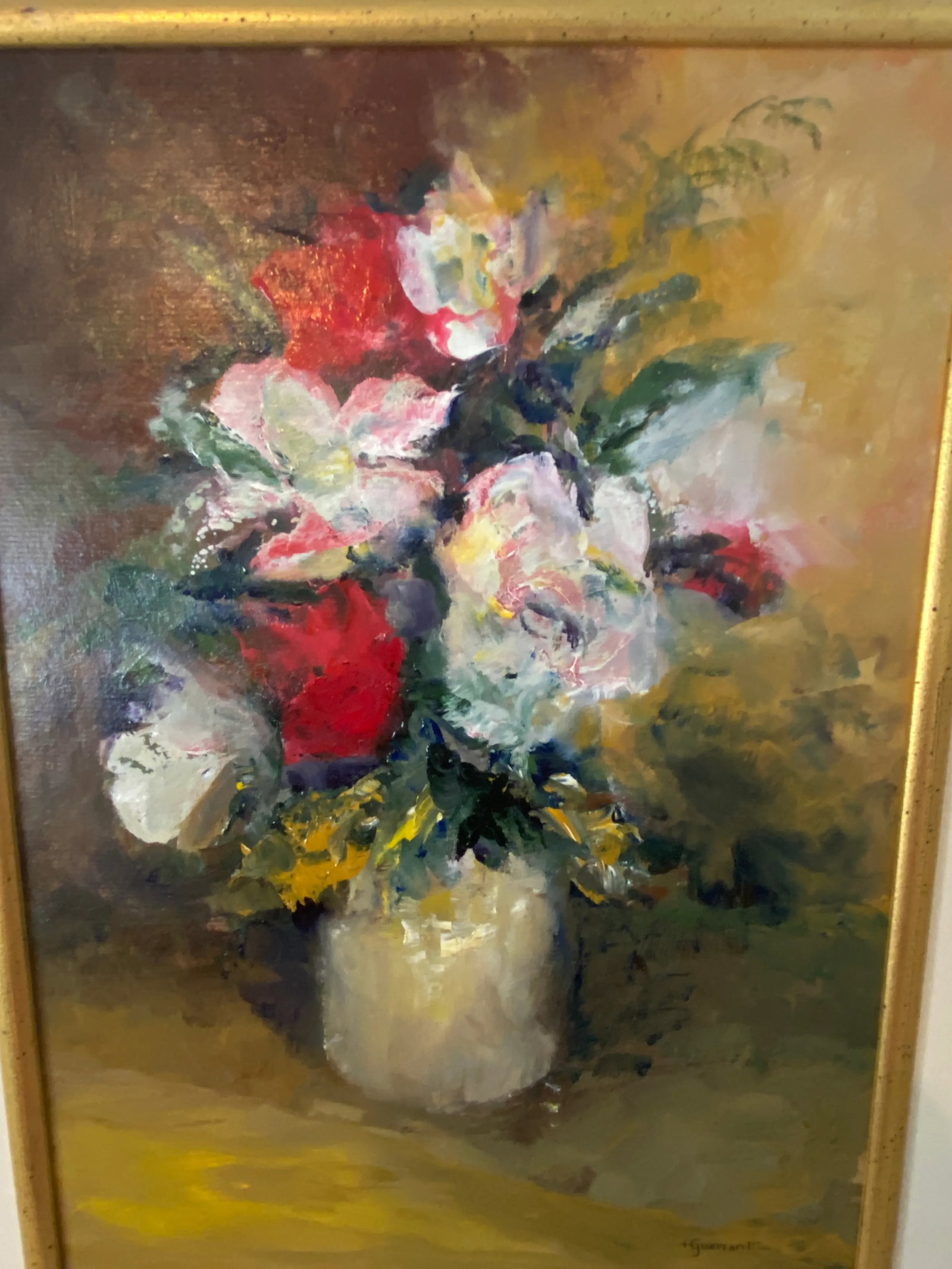 1980s H. Guerrant Impressionist Style Still Life Oil Painting, Framed - 2