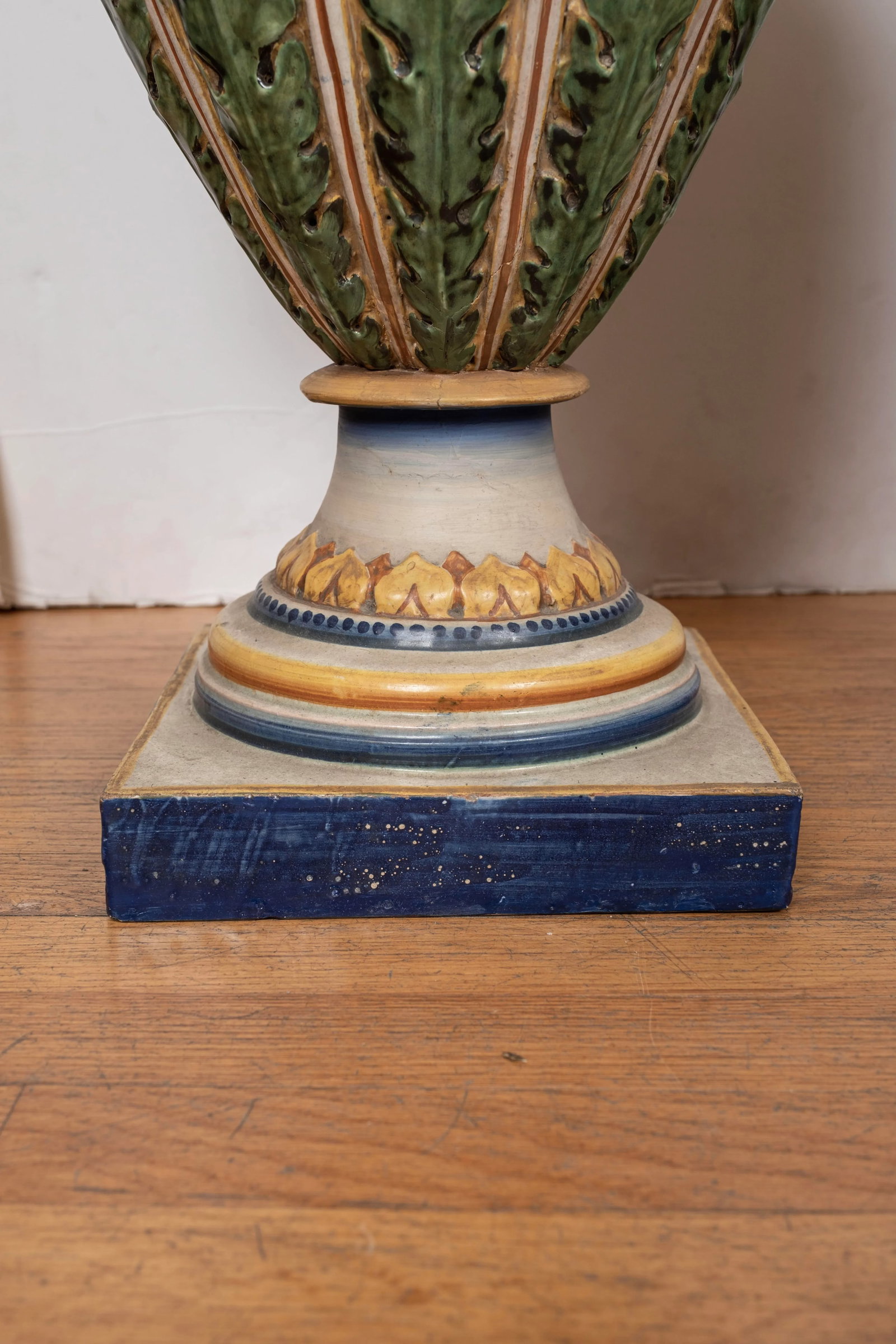 Pair of Italian Glazed Terracotta Urns or Planters - 10
