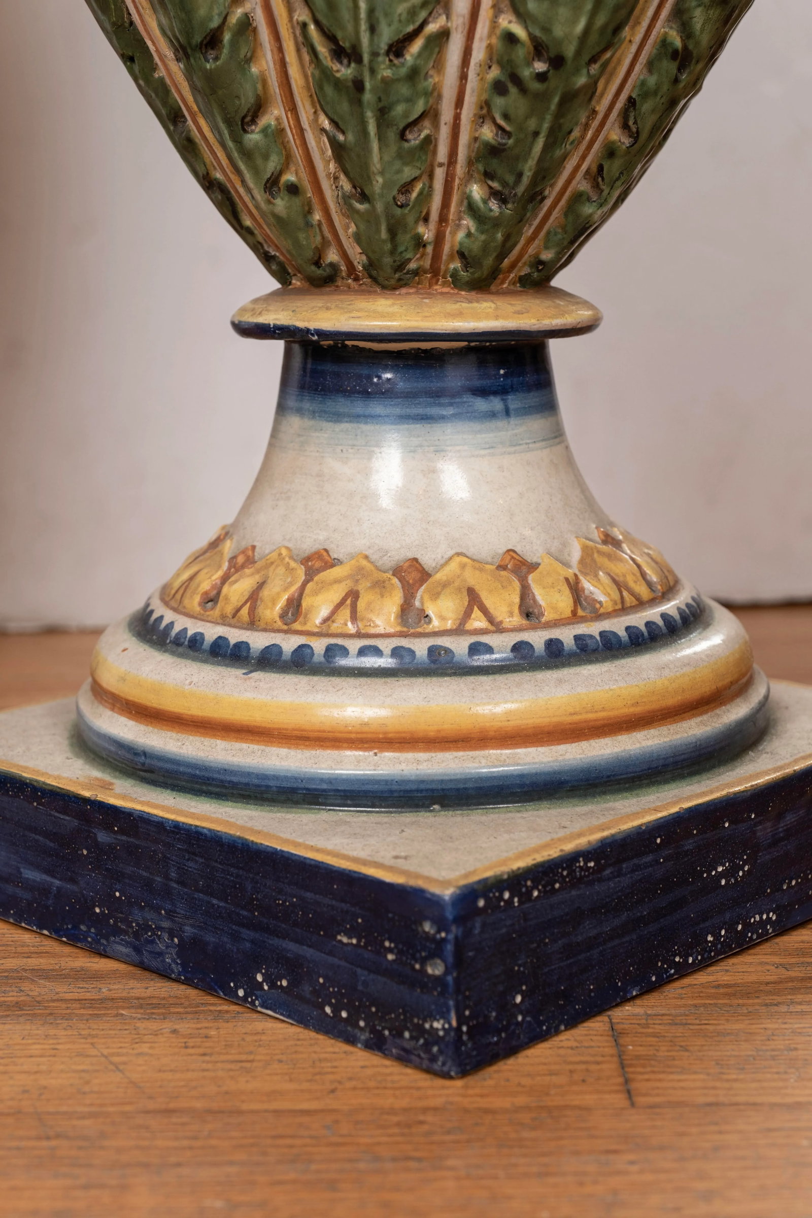 Pair of Italian Glazed Terracotta Urns or Planters - 6