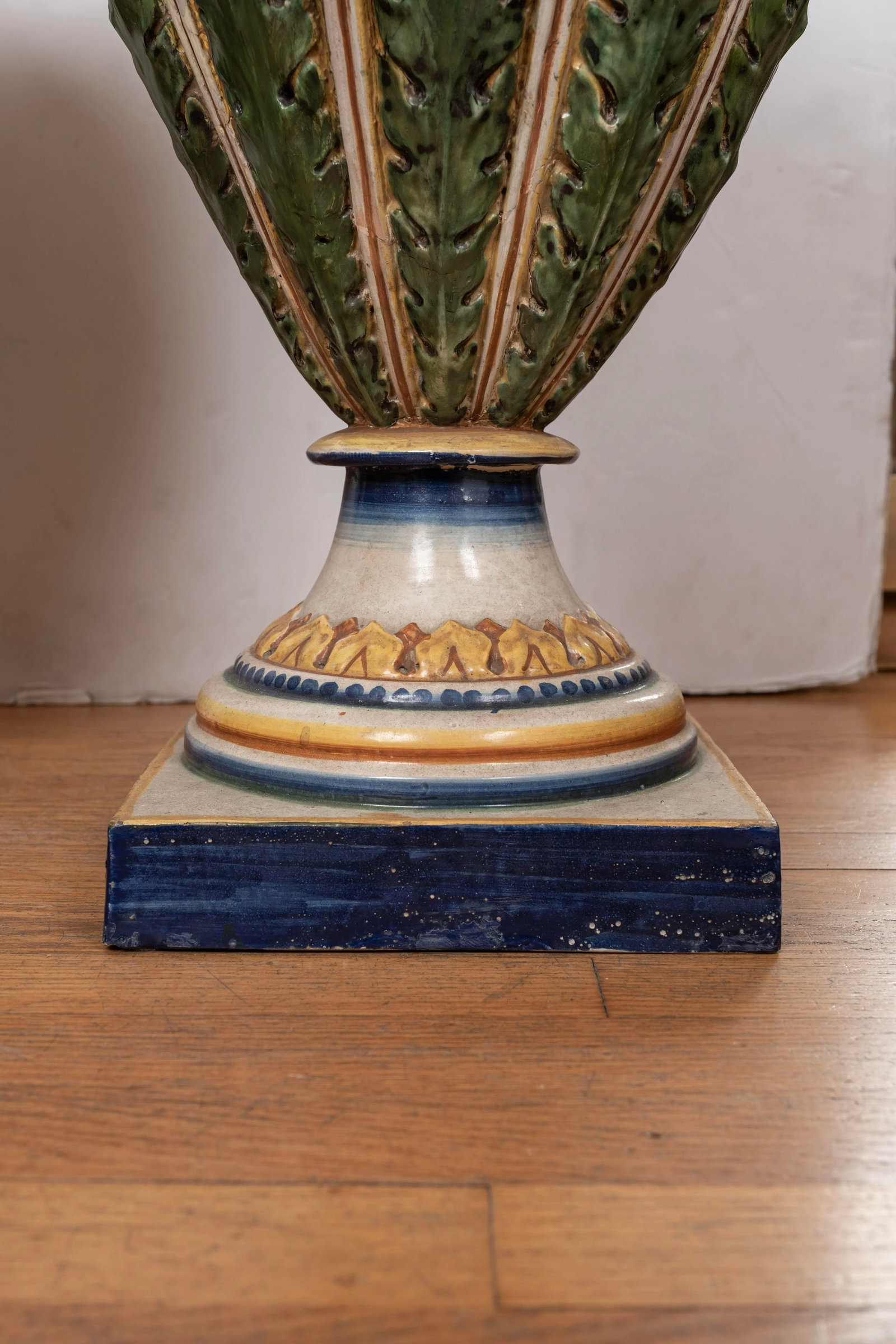 Pair of Italian Glazed Terracotta Urns or Planters - 7