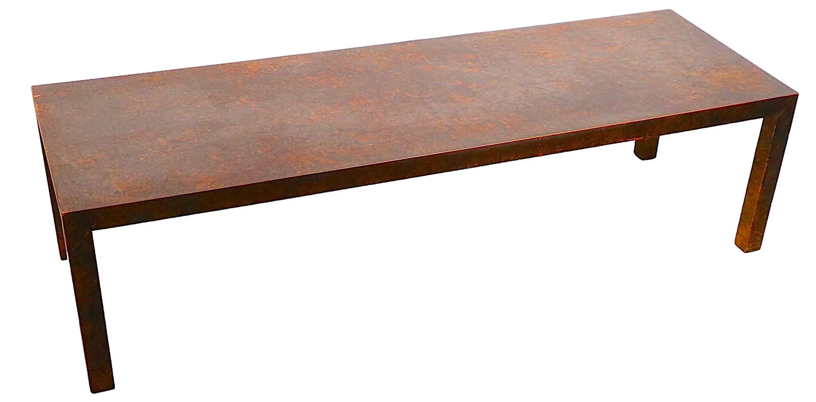 Brutalist Formica Faux Tortouse Shell Parsons Style Coffee Table C 1970's - 4