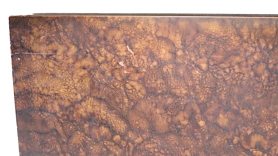 Brutalist Formica Faux Tortouse Shell Parsons Style Coffee Table C 1970's - 7