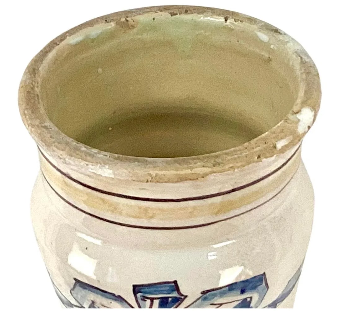 Antique 18th Century Italian Ceramic Apothecary Jar - 8