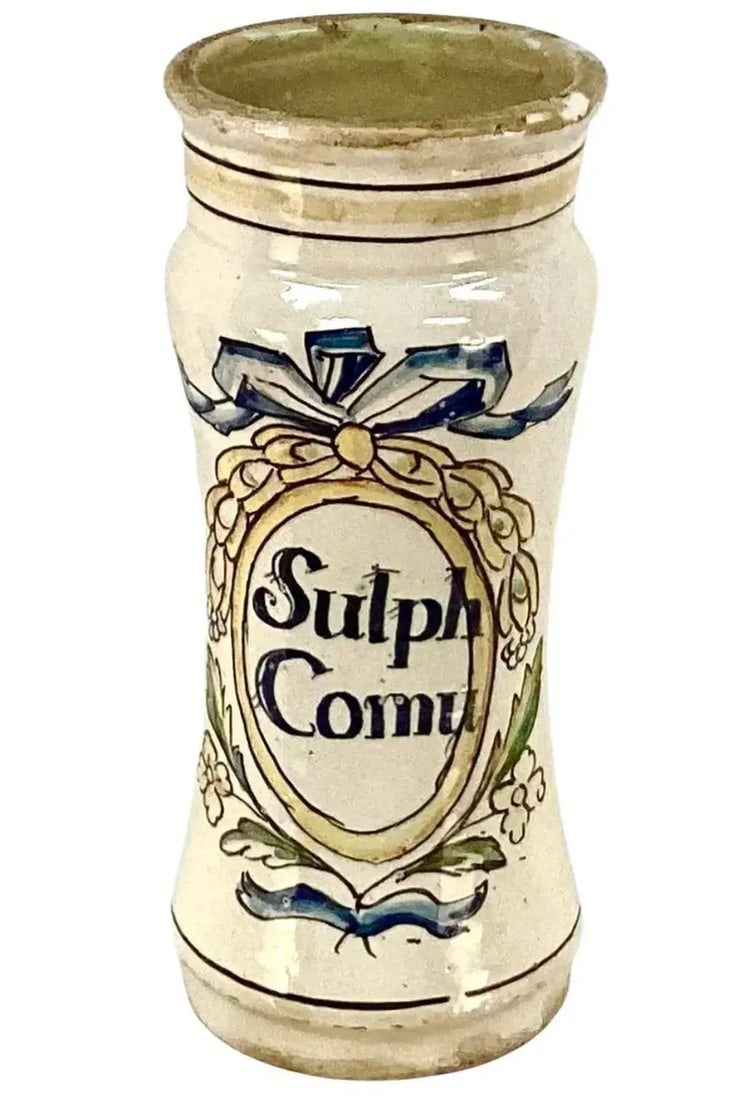 Antique 18th Century Italian Ceramic Apothecary Jar - 9