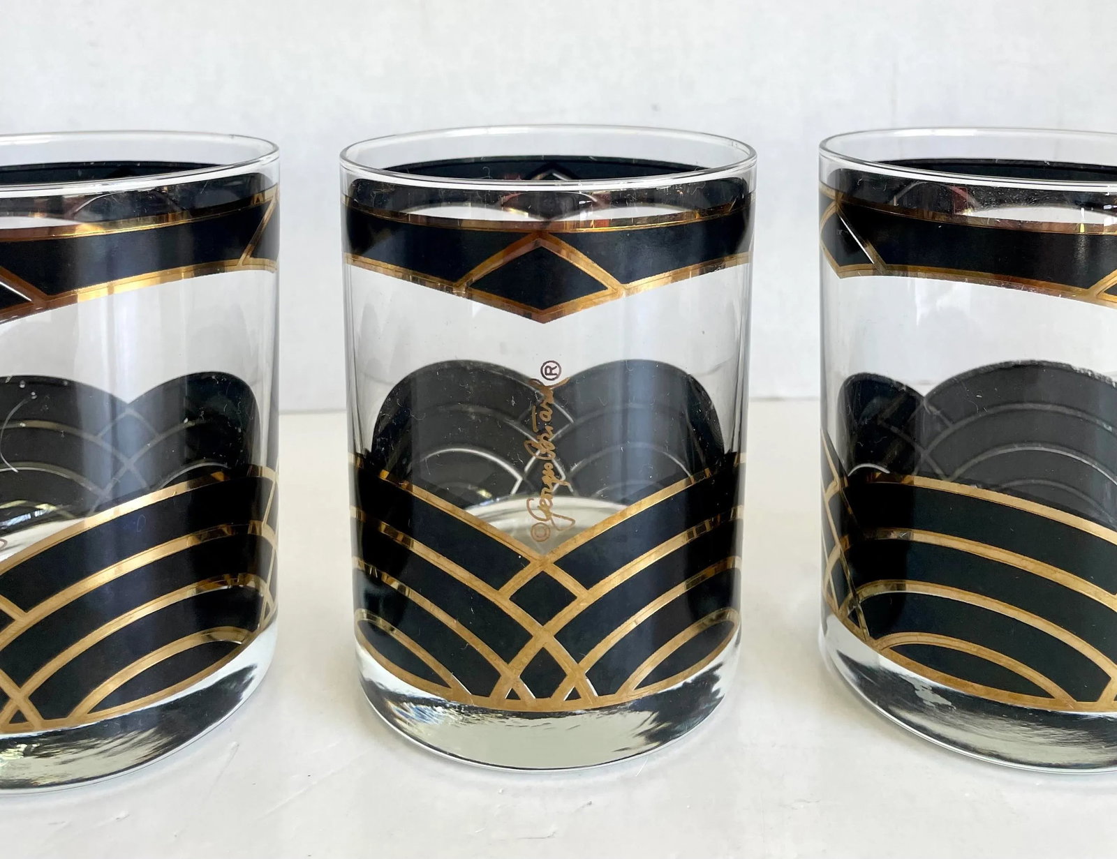 Vintage Georges Briard Art Deco Lowballs - Set of 4 - 2