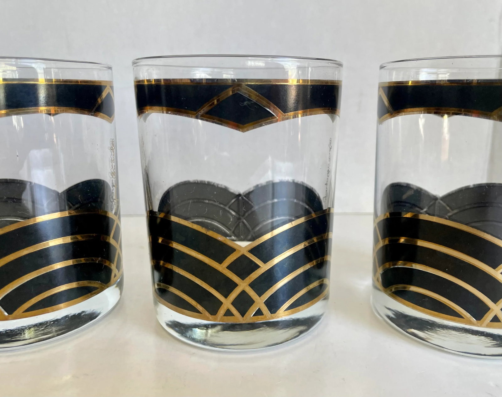Vintage Georges Briard Art Deco Lowballs - Set of 4 - 5