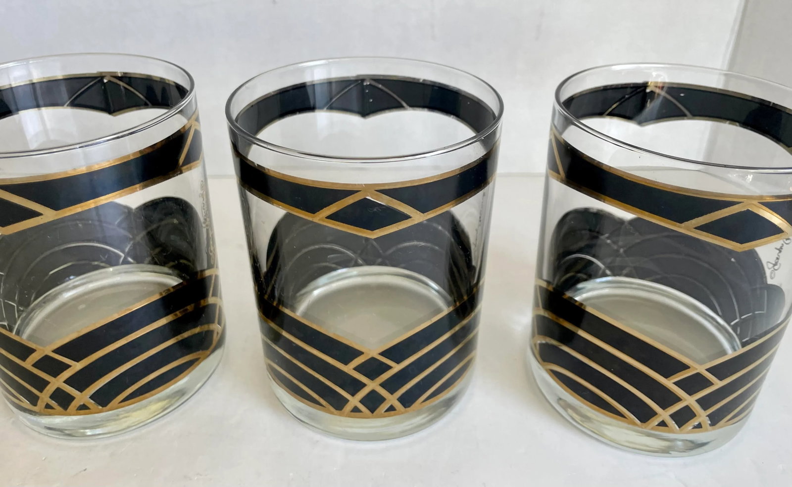 Vintage Georges Briard Art Deco Lowballs - Set of 4 - 6