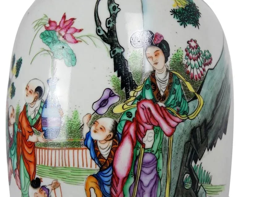 Antique Chinese Porcelain Tall Vase - 4