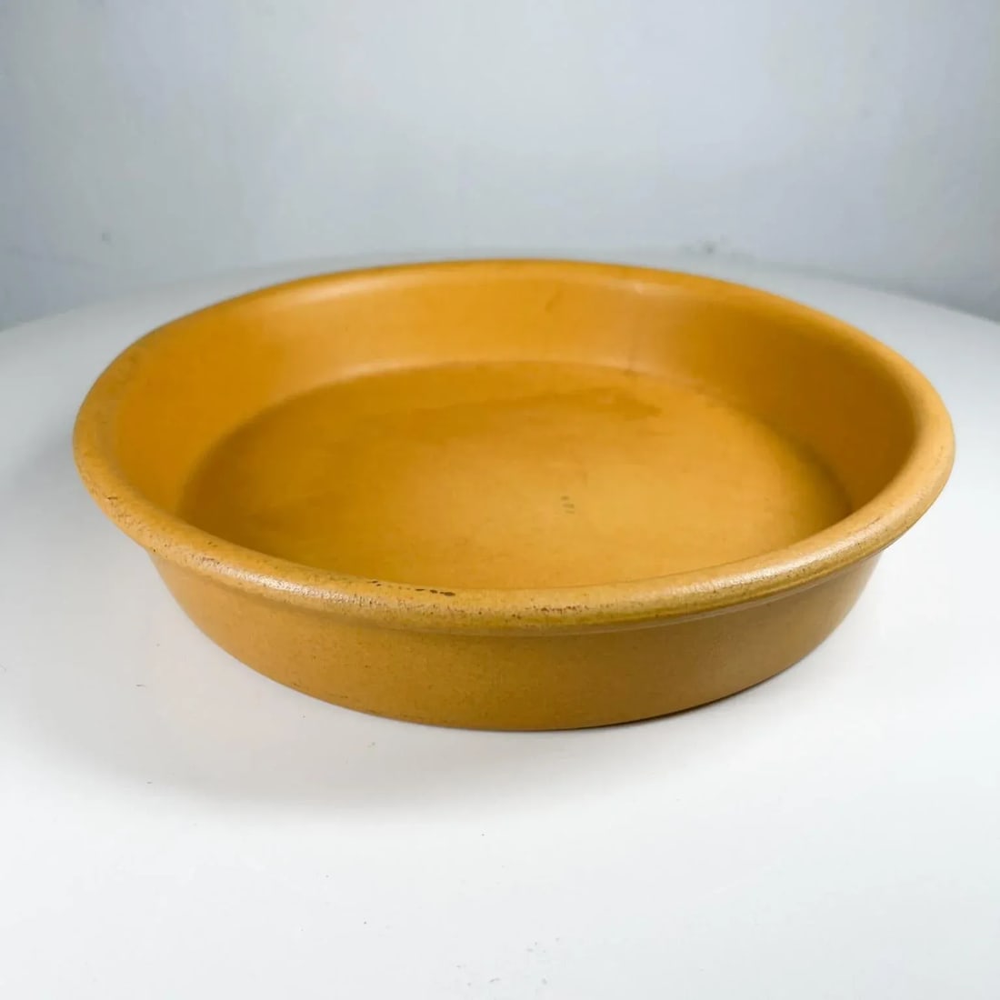 1960s Bennington Potters 1883 Yellow Stoneware Deep Dish Vermont - 2