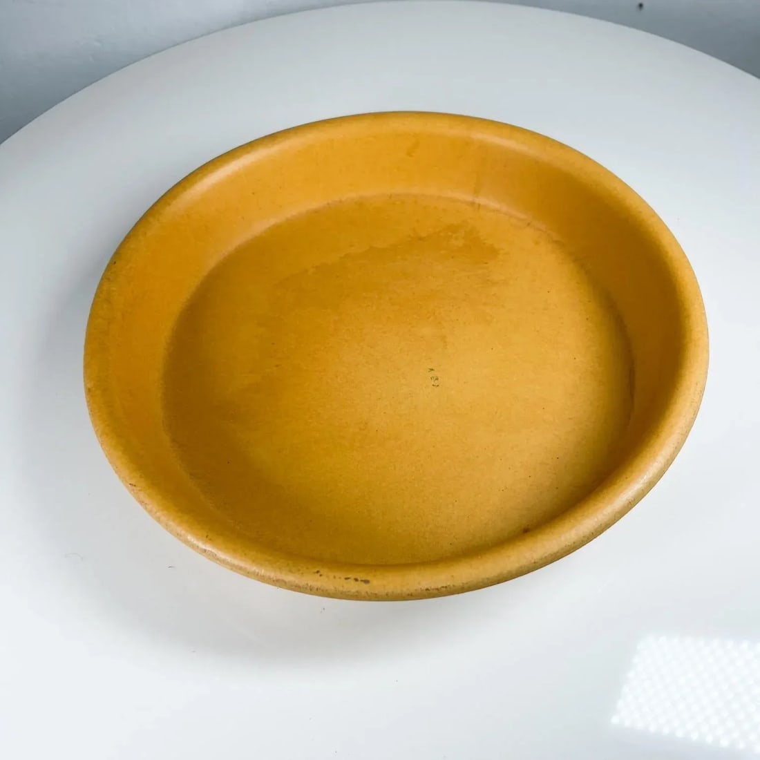 1960s Bennington Potters 1883 Yellow Stoneware Deep Dish Vermont - 7