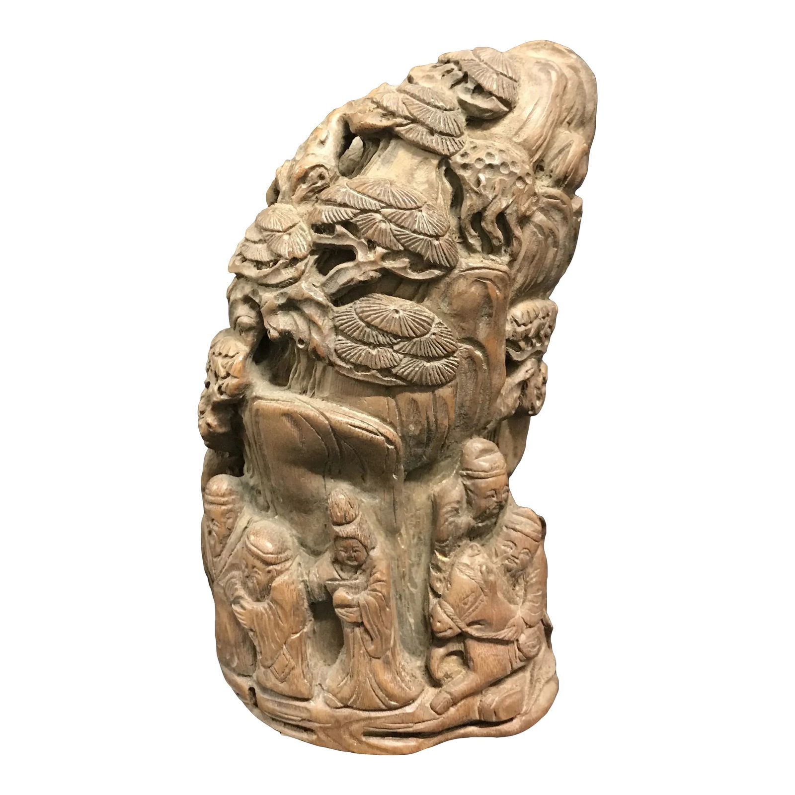 Vintage Chinese Art Carved Bamboo Mountain Villages Scenery Sculpture: Chinese Art Carved Bamboo Mountain Villages Scenery Sculpture Ages: Mid 20th Century Materials: Bamboo Country: China Dimensions: 8.75" High X 5" Wide X 4" Depth Condition: Very Good And Excellent.