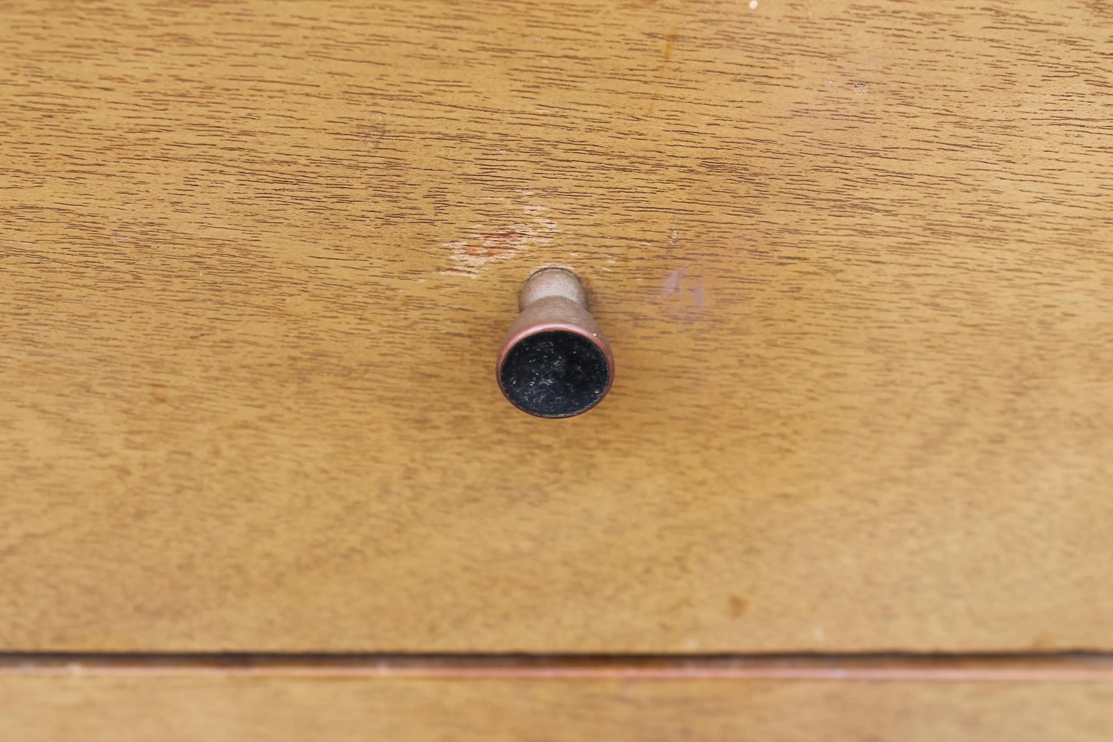 1960's Modern Light Toned Wood 12 Drawer Standard Dresser. Unique Hardware - 7