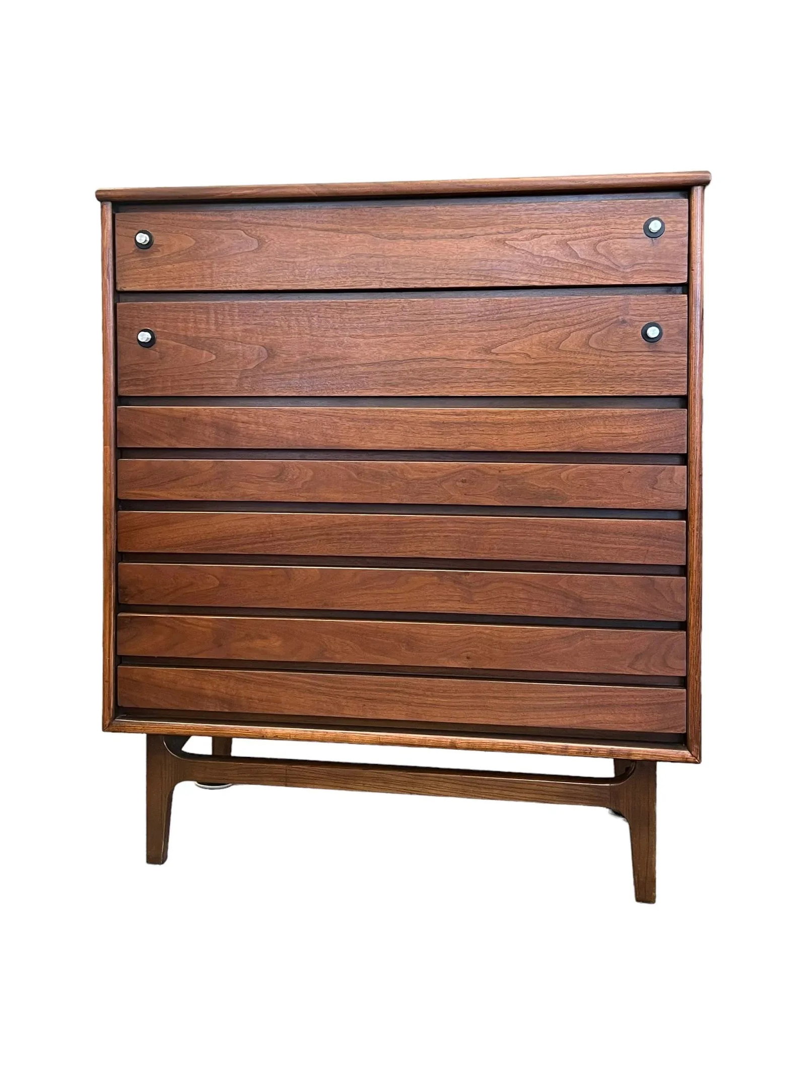 1970s Vintage Mid Century Modern 5 Drawer Dresser by Stanley Dovetail Drawers - 2