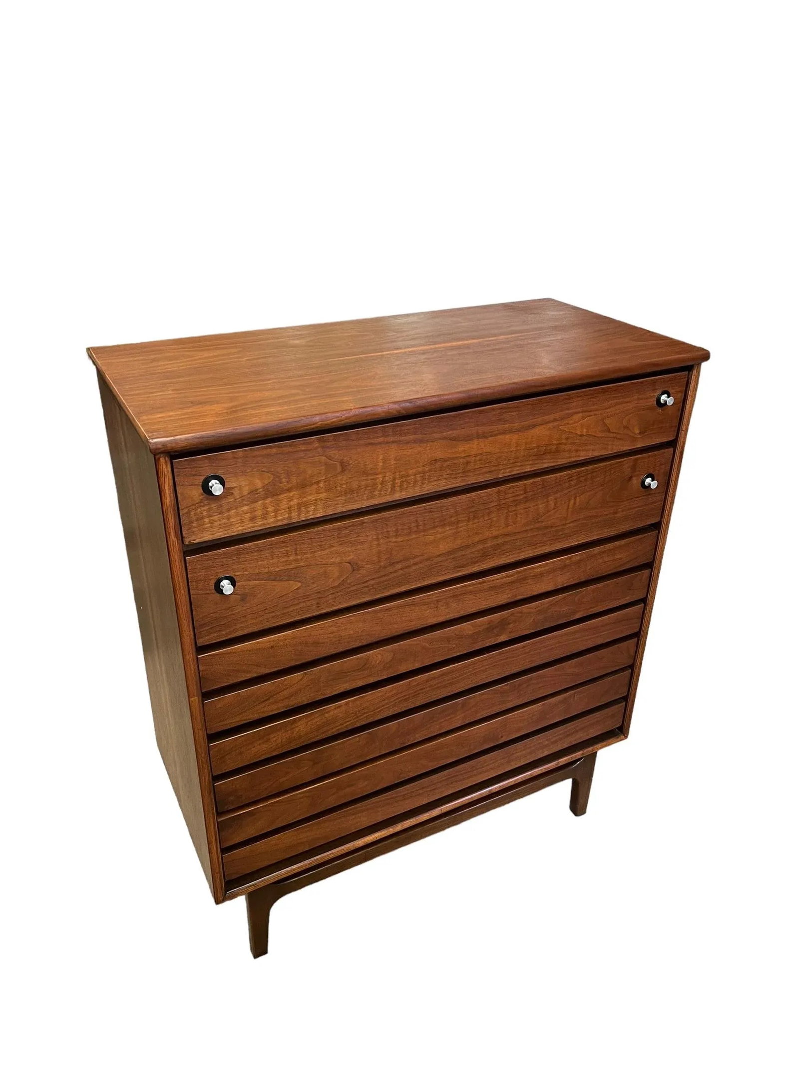 1970s Vintage Mid Century Modern 5 Drawer Dresser by Stanley Dovetail Drawers - 3