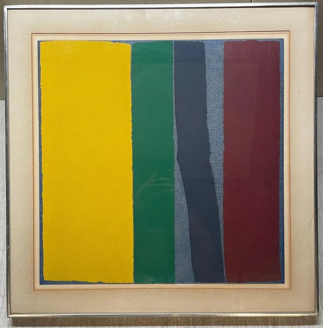 1969 Natvar Bhavsar Color Field Abstract Screenprint - Listed Indian Artist - 2