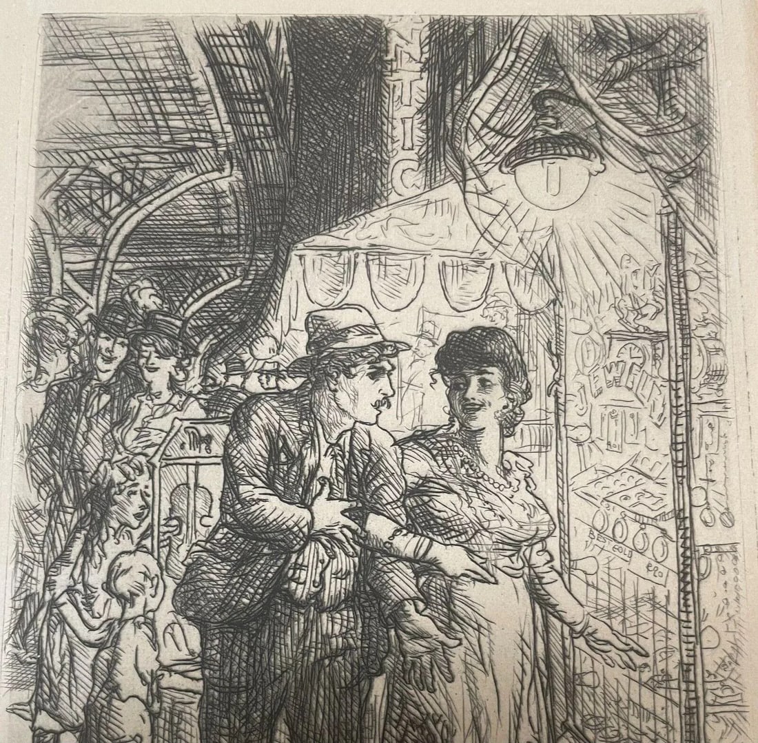 Original John Sloan 'jewelry Store Window (carlotta's Indecision) Etching - 5