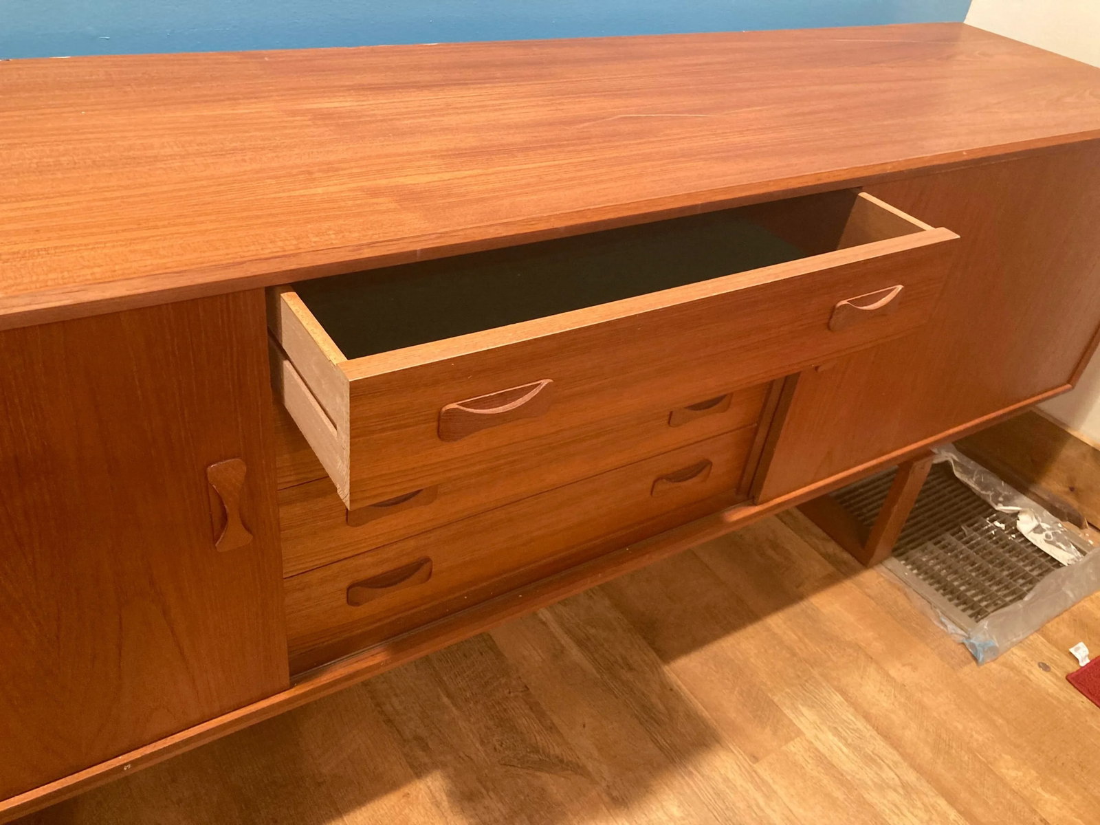 1960s Danish Modern Teak Credenza by Clausen and Son - SilkebÃ¸rg - 2