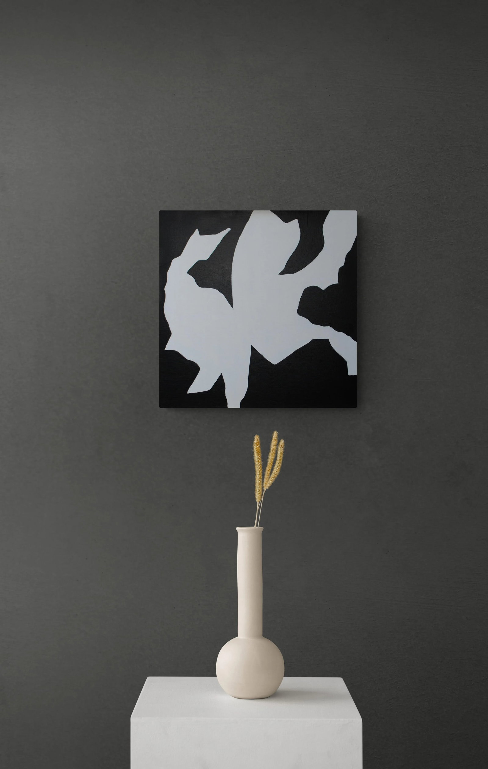 Original Contemporary Painting in Black and White "Juxtaposition No. 2" Abstract Art - 3