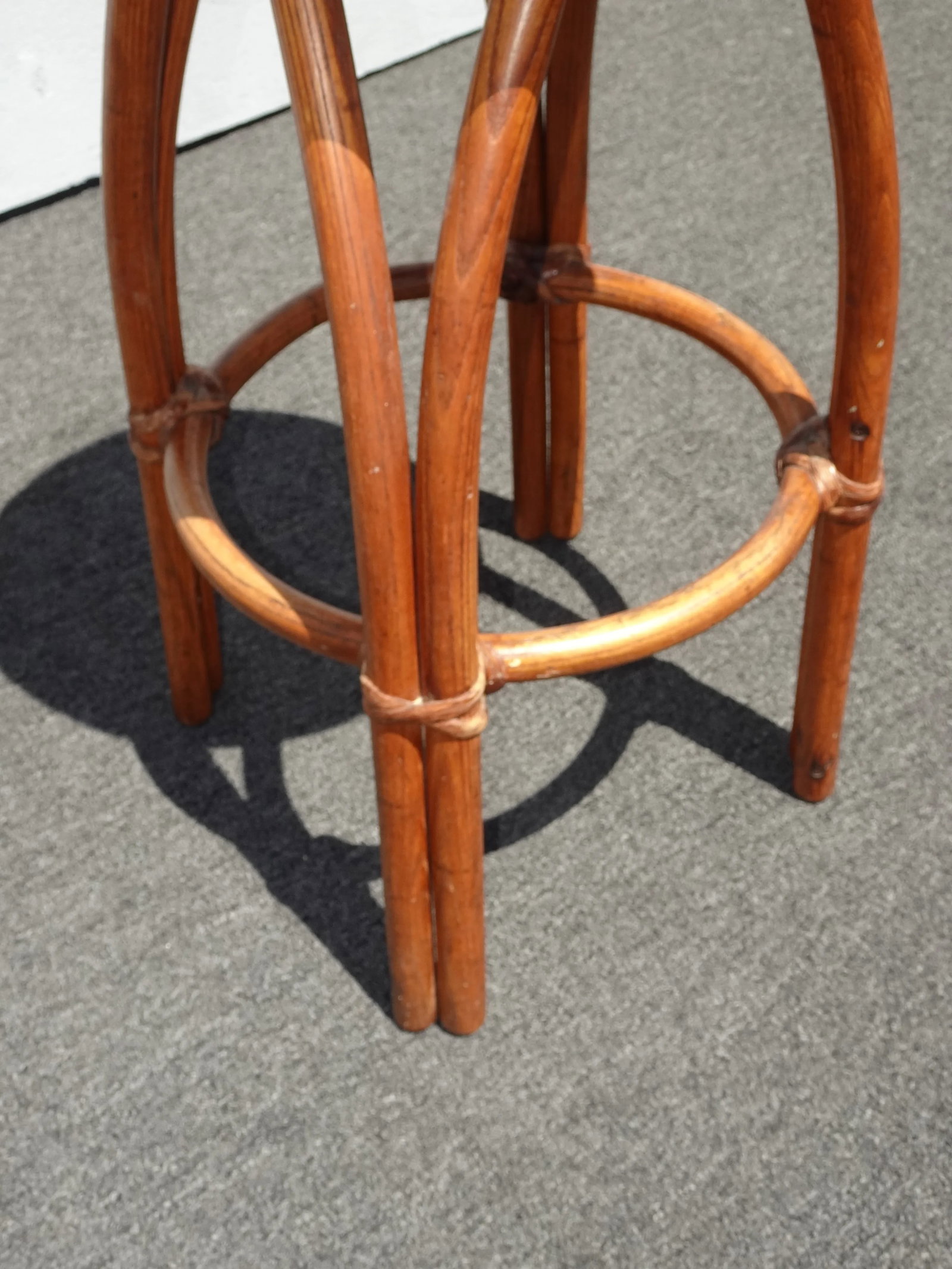 Pair Mid Century Bamboo Swivel Barstools by Heywood Wakefield ~ Tiki Palm Beach - 6
