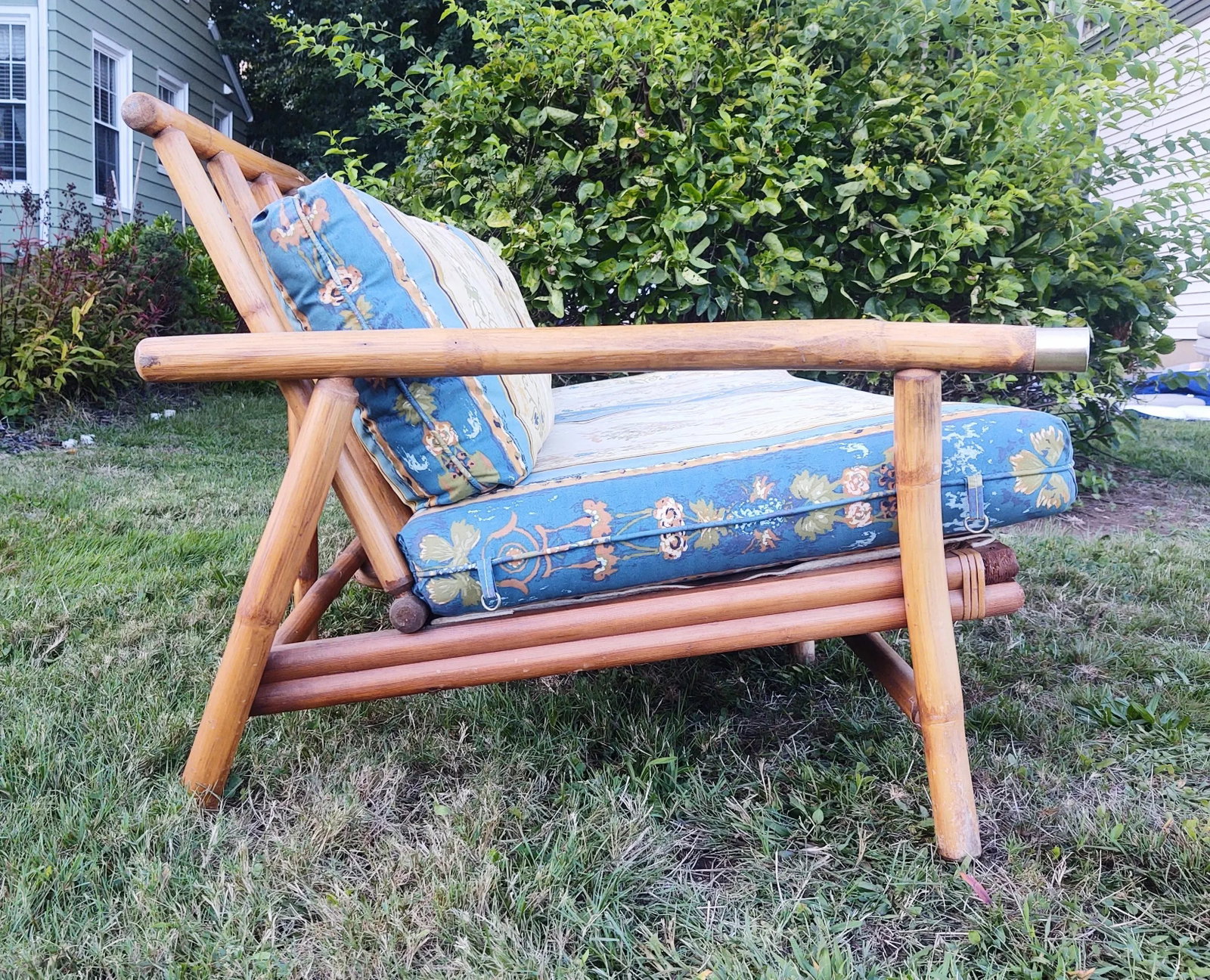 Vintage Ficks & Reed Pagoda Style Rattan Bamboo Sofa - 2