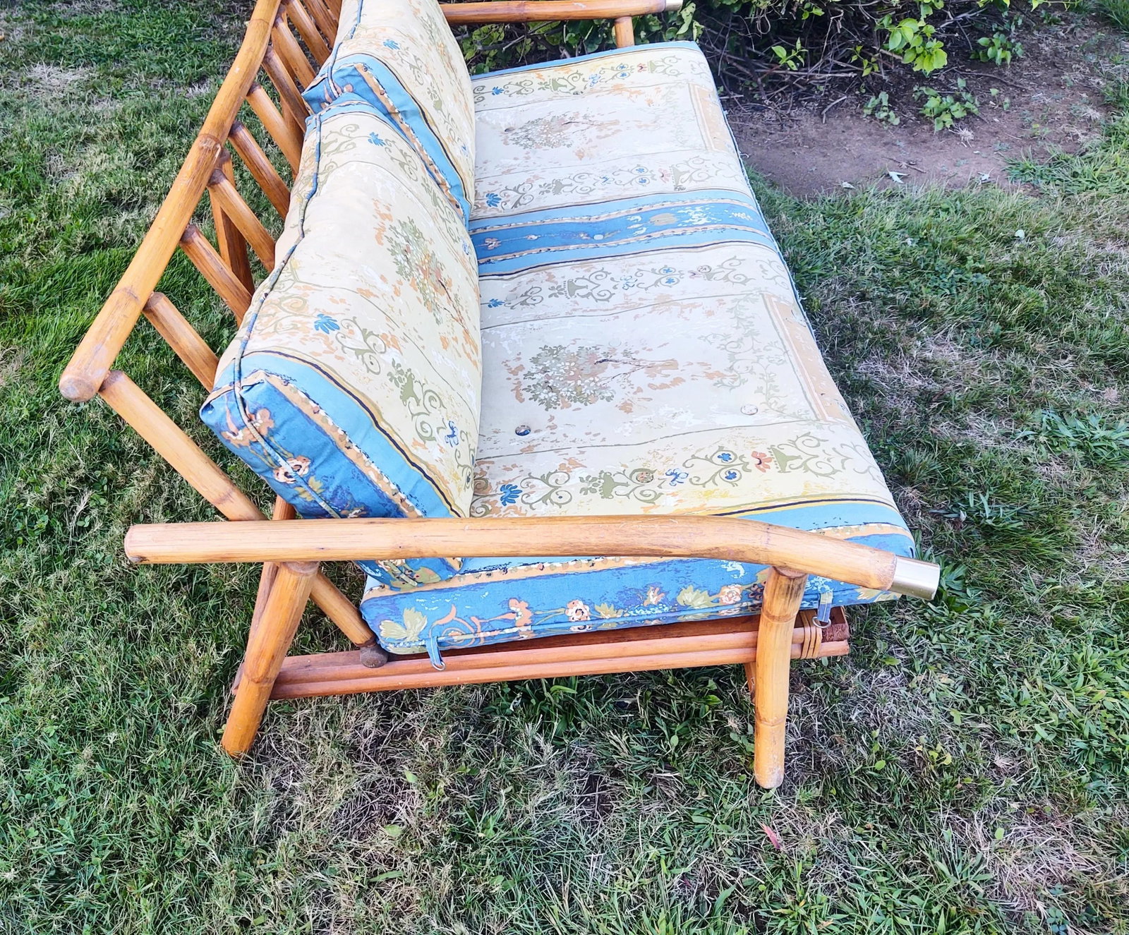 Vintage Ficks & Reed Pagoda Style Rattan Bamboo Sofa - 4