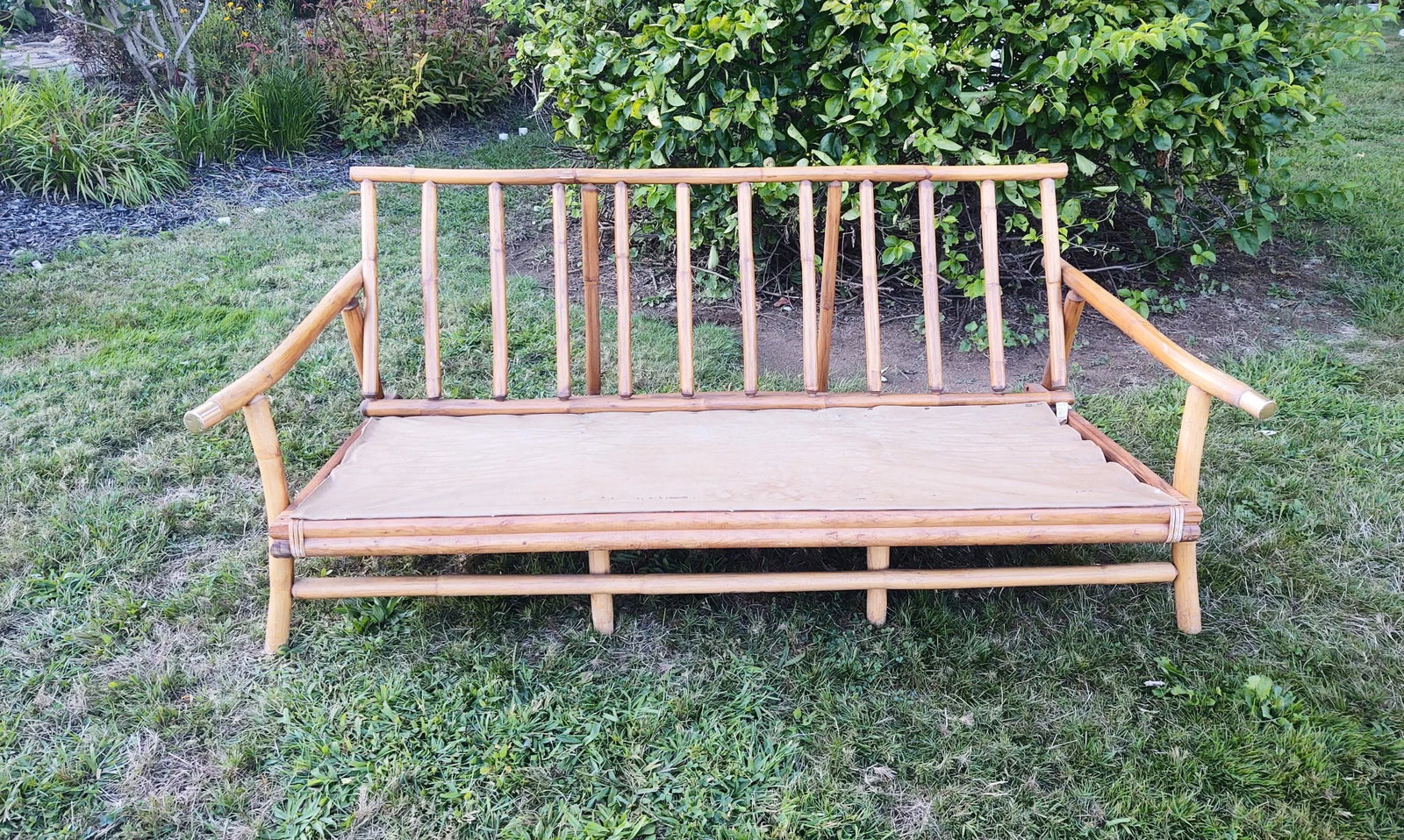 Vintage Ficks & Reed Pagoda Style Rattan Bamboo Sofa - 6