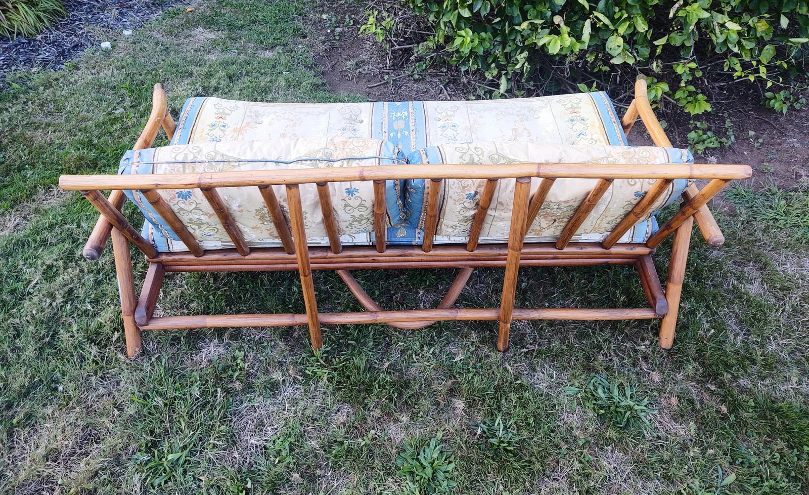 Vintage Ficks & Reed Pagoda Style Rattan Bamboo Sofa - 7