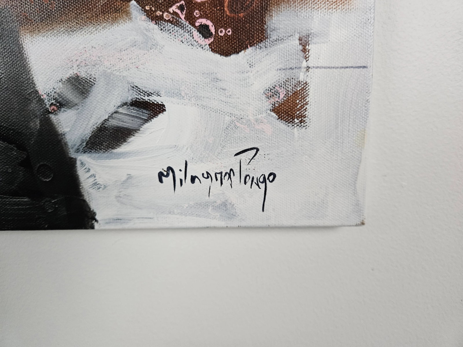 Meta & Meta II Original Mixed Media Painting on Canvas by Milagros Pongo Pair - 8