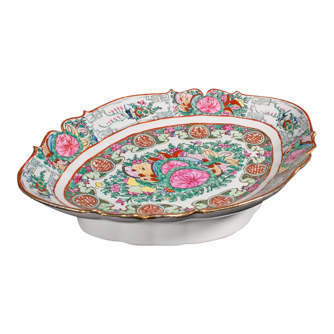 1900's Antique Chinese Cantaloupe Serving Dish (1 of 10)