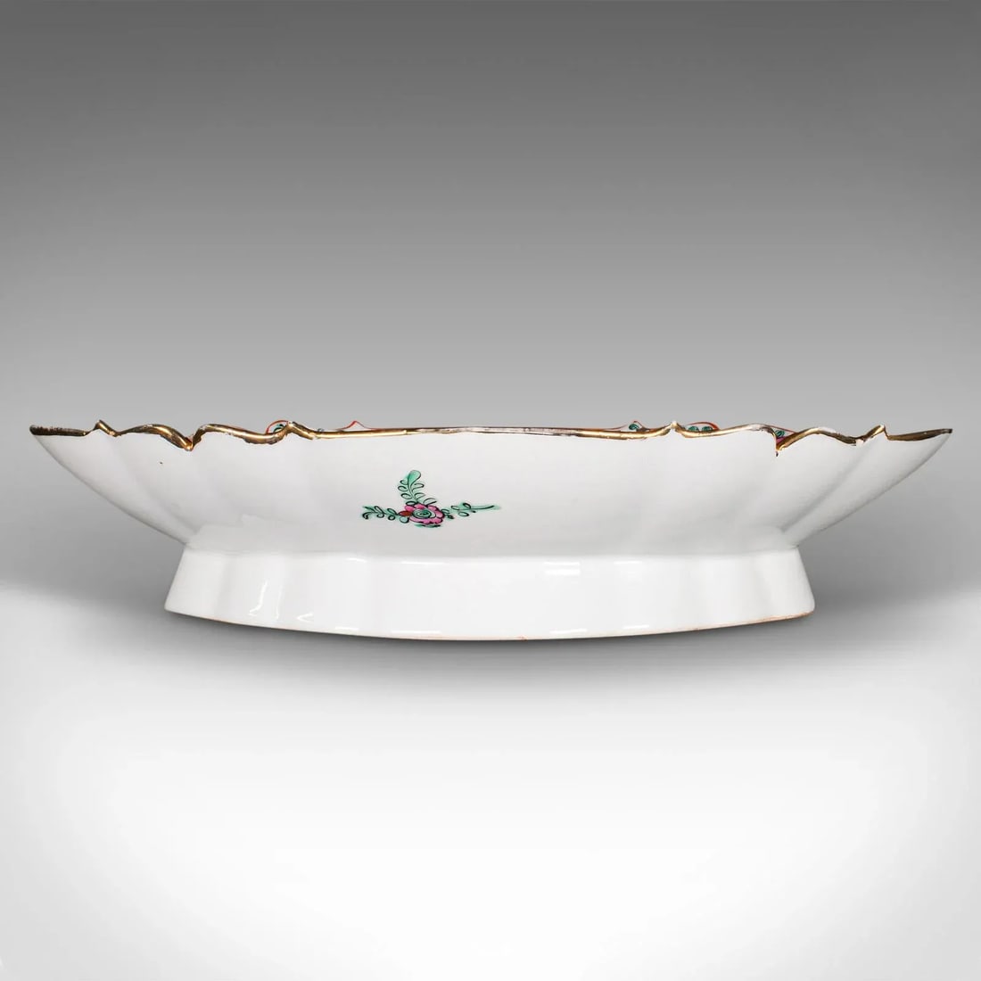 1900's Antique Chinese Cantaloupe Serving Dish - 6