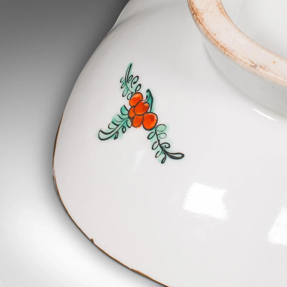 1900's Antique Chinese Cantaloupe Serving Dish - 8