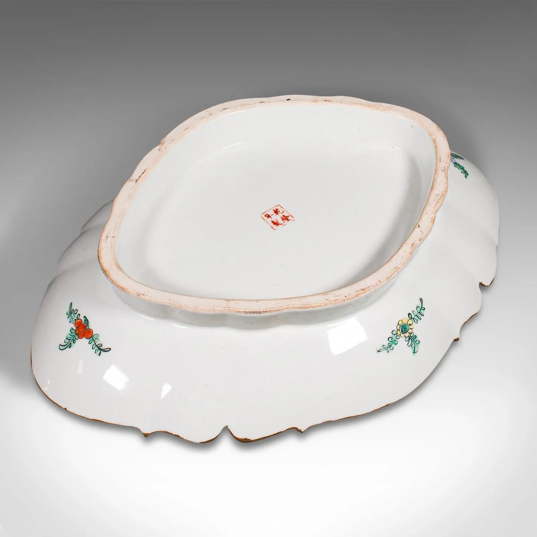 1900's Antique Chinese Cantaloupe Serving Dish - 9