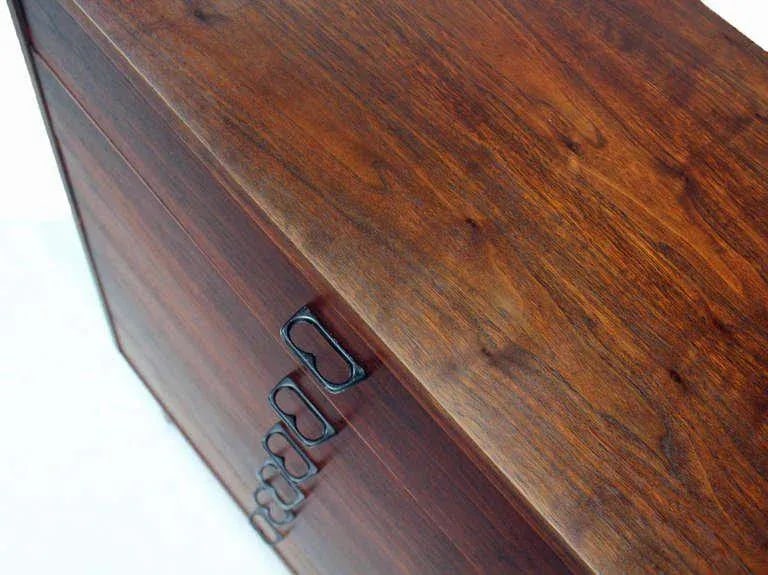 1960s Danish Modern Walnut High Chest or Dresser - 3