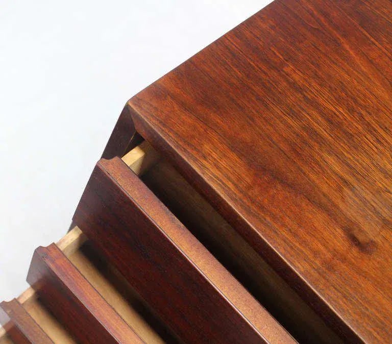 1960s Danish Modern Walnut High Chest or Dresser - 5
