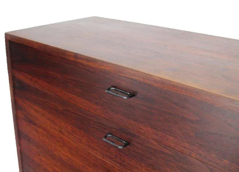 1960s Danish Modern Walnut High Chest or Dresser - 6