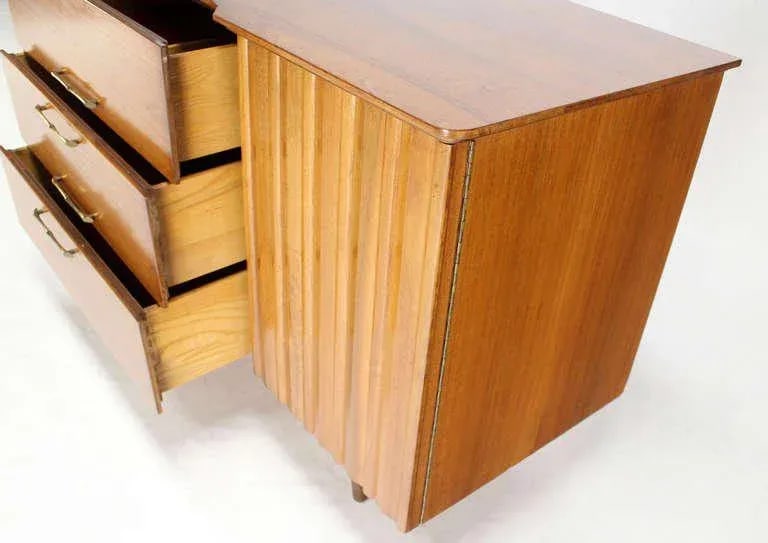 Mid-Century Modern Long Walnut Dresser - 5